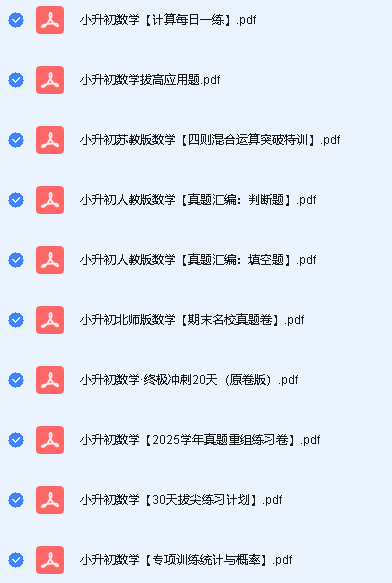 2026小升初数学必考各大专题资料汇总第2张