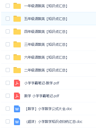 小学1-6年级语数英各科知识点归纳第2张
