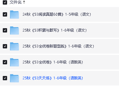 25秋|2026《53系列小学、初中、高中电子版合集》(53同步试卷+53完型填空+53全优卷+53中考总复习等等)下载第2张