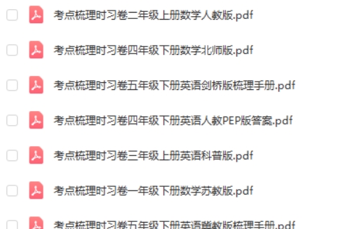 王朝霞考点梳理时习卷 1-6年级全套