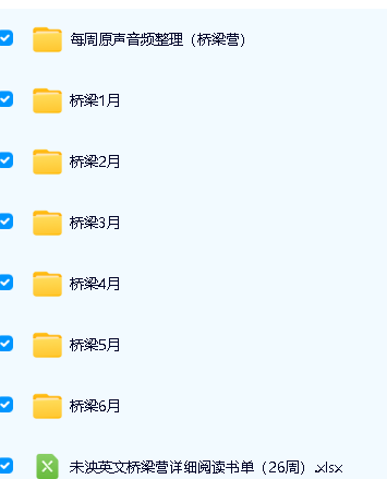 未泱泱妈英文阅读营【桥梁+初级+中级+高级+加油包】全套视频资料下载第7张