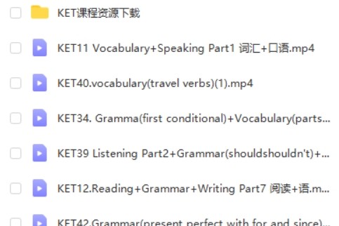 米粒妈ket综合精讲课全集第2张