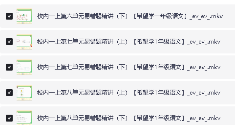 2025小学《希x望x学》语数一年级全套网课视频,送幼升小第6张