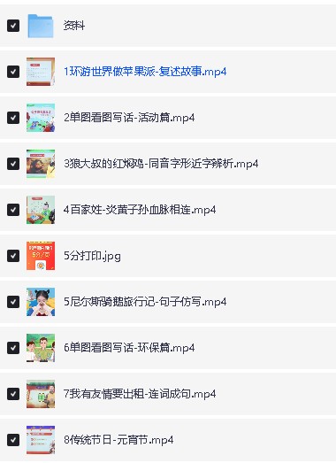 25年希望学小学1-6语数英网课程视频合集第6张