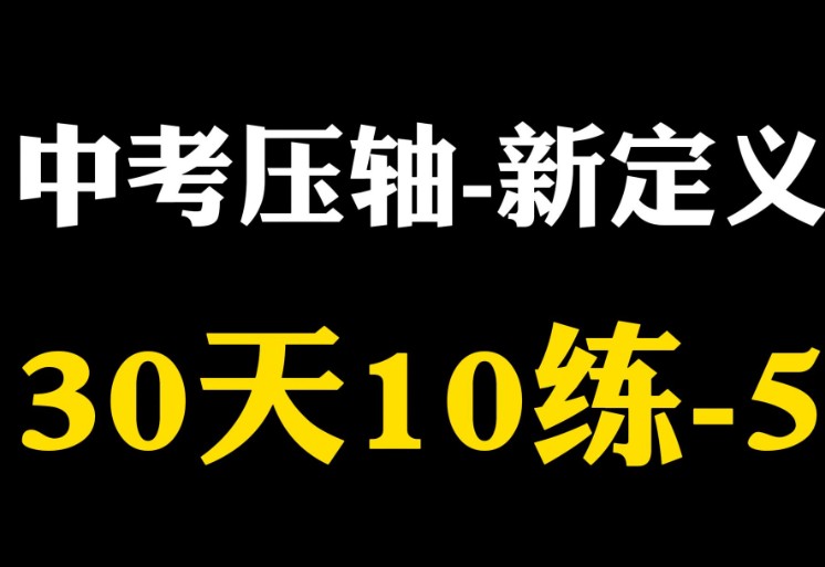 2025中考压轴题30天10练新定义大合集第1张