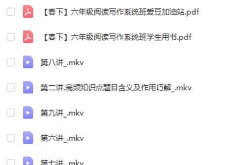 2022春下宋薇六年级语文阅读写作系统班网课视频