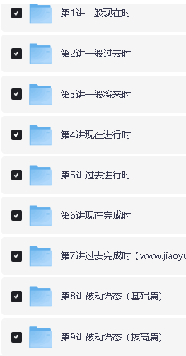 学而思新概念英语 重难点语法精讲精练系列 --- 时态语态篇 网课视频第2张