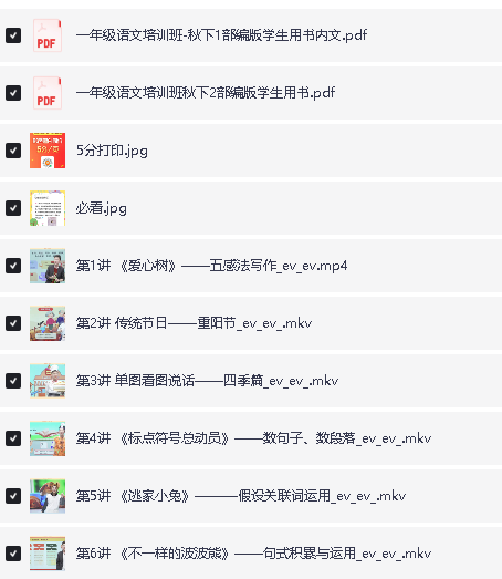 25年希望学小学1-6语数英网课程视频合集第5张