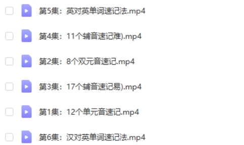 王惠单词速记+音标速记(2合1网课视频