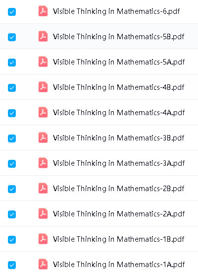 《visible Thinking In Mathematics》1 6年级全pdf下载 新加坡超经典数学思维训练教材