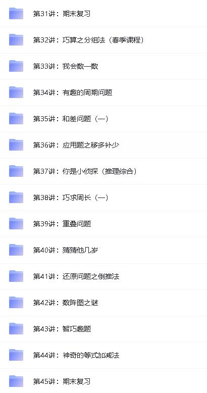学而思小学奥数课程(竞赛班)1-6年级全套视频下载第8张