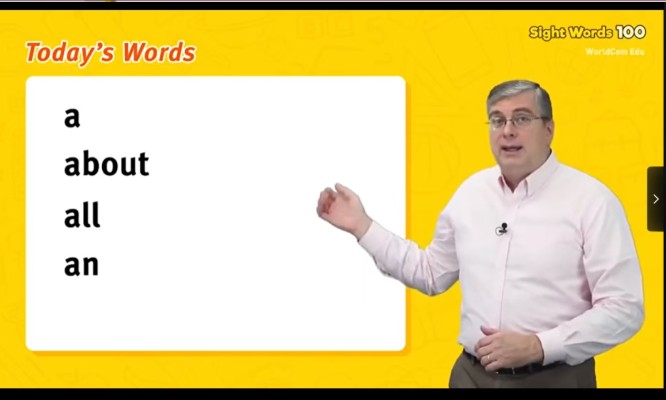 WorldCom Edu美国原版Sight Words 100 L1-L6全套教学视频第2张