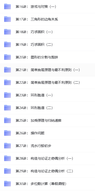 学而思小学奥数课程(竞赛班)1-6年级全套视频下载第13张