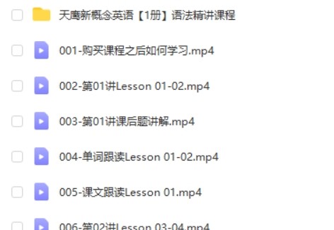 【天鹰教育】王岩斐老师新概念英语第一册精讲视频课程76集全第2张