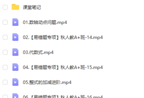 2024-2025赵岩初一数学A+秋季班网课视频