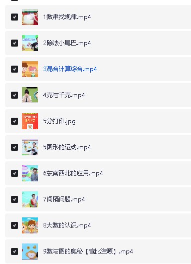 25年希望学小学1-6语数英网课程视频合集第10张