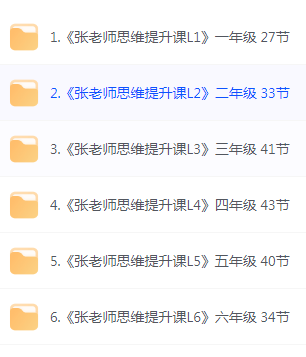 张文晖满分小学数学思维提升课1-6年级(全)第2张
