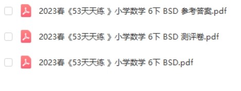 六年级下数学53天天练【合集】BSD北师大版第2张