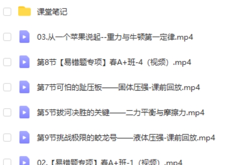 2024何勇初二物理A+ 寒假班网课视频