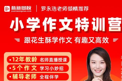 花生酥毛芸老师小学作文提分班初阶大师班