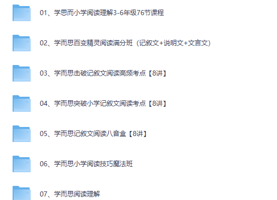 学而思 阅读理解合集【阅读满分班】【技巧魔法班】网课视频