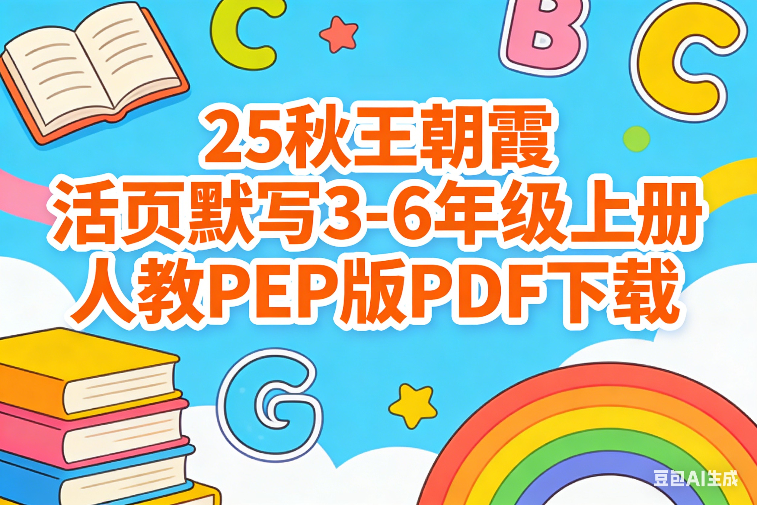 25秋王朝霞活页默写3-6年级上册人教PEP版PDF下载