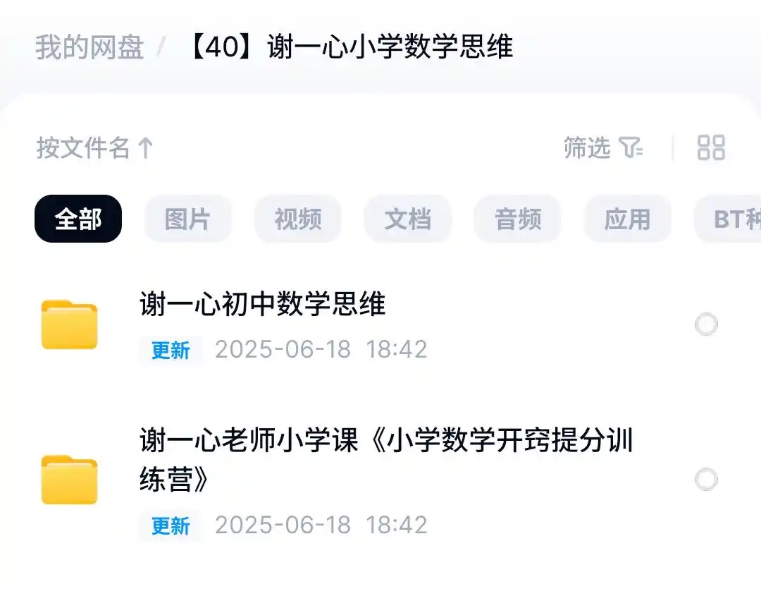 谢一心小学 初中高中L1-L9数学思维课全套视频下载第2张