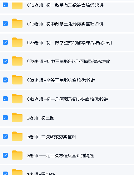 z老师老z讲数学《初中数学专项提升》全套视频下载第2张