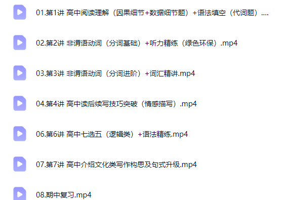 2026张亮高中高一英语 二轮尖端春季班网课视频