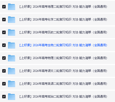 上好课2026年高考二轮复习知识·方法·能力清单（全国通用）全科PDF第2张