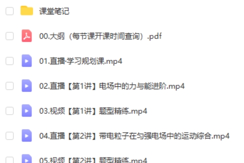 2025蔺天威高二物理尖端班秋季班网课视频