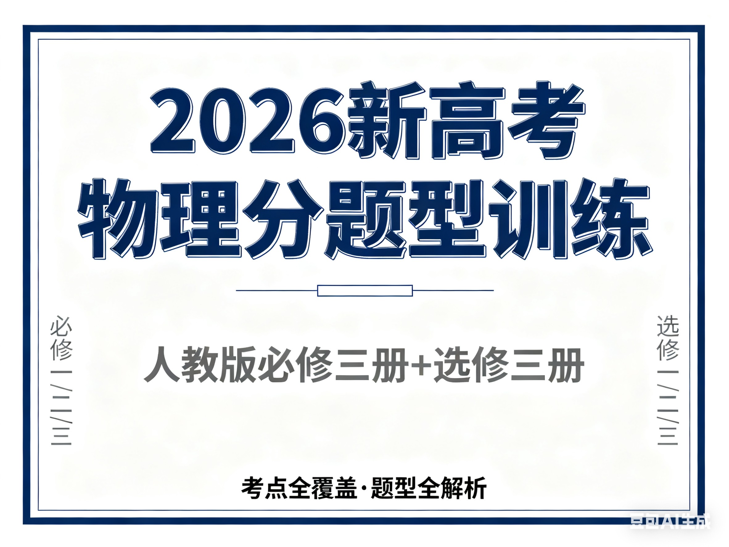 2026年新高考人教版高中物理必修三册+选修三册分题型训练全套下载第1张