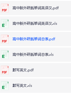 外研版高中英语词汇表&默写背诵表/卡片(必修+选修)分册&汇总(PDF/Excel/Word版下载)第4张