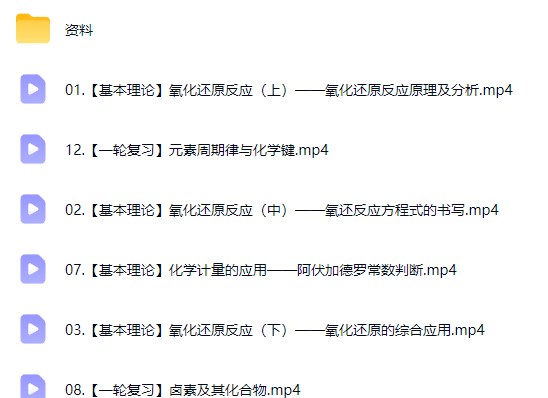 2027马旭悦高三高考化学 一轮暑假班网课视频