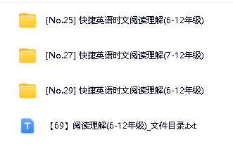 快捷英语时文阅读理解25,27,29(6-12年级全套PDF第2张