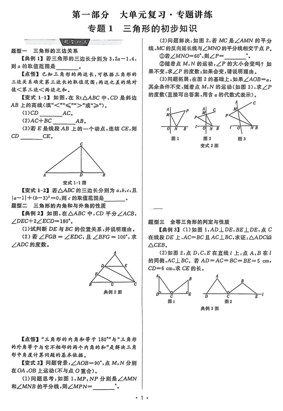2026《初中数学&bull;全效学习》八上大单元复习综合与实践