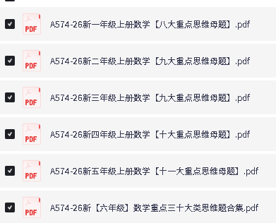 2026小学1-6年级数学母题PDF下载第2张