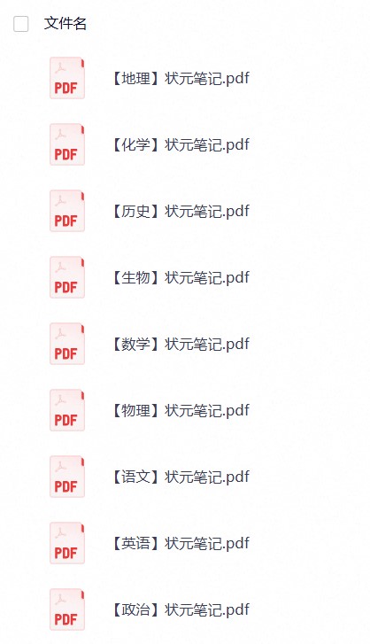 【提分笔记】《高中状元笔记》9科全(1)